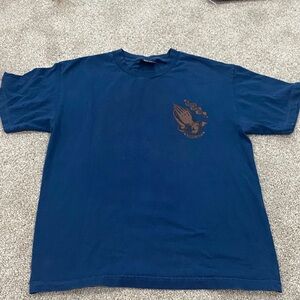 Navy Blue Graphic Tee with Eagle Design